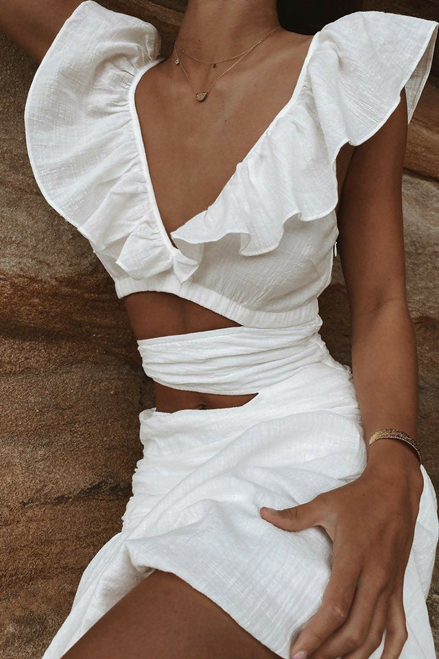Suboo Alva Midi Dress - 8 / White - Dresses