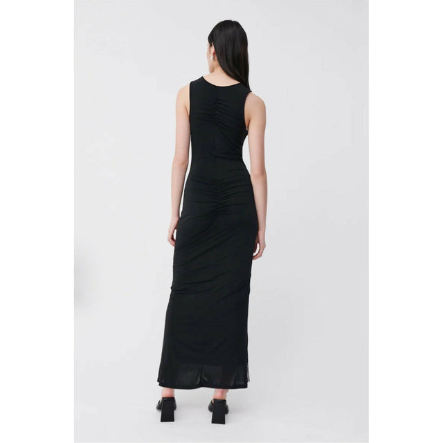 Suboo Diamanté Plunge Neck Longline Maxi Dress Beaded/Black Size 8 - 8 / Black - Dresses