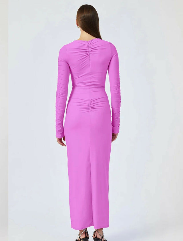 Suboo Ivy Rouched Dress in Fuchsia Size 8 10 - Dresses