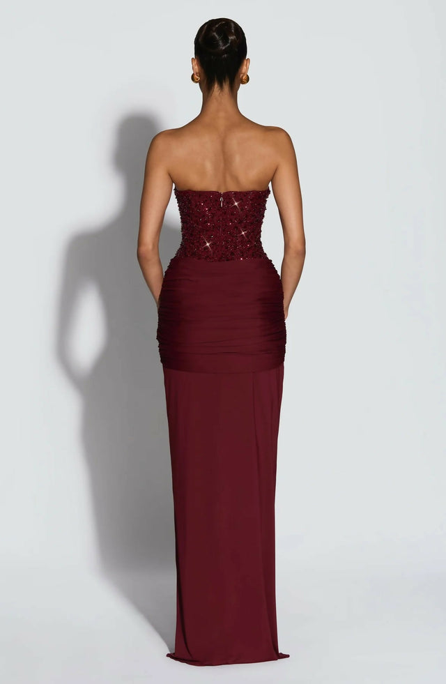 BABYBOO Carina Maxi Dress Burgundy