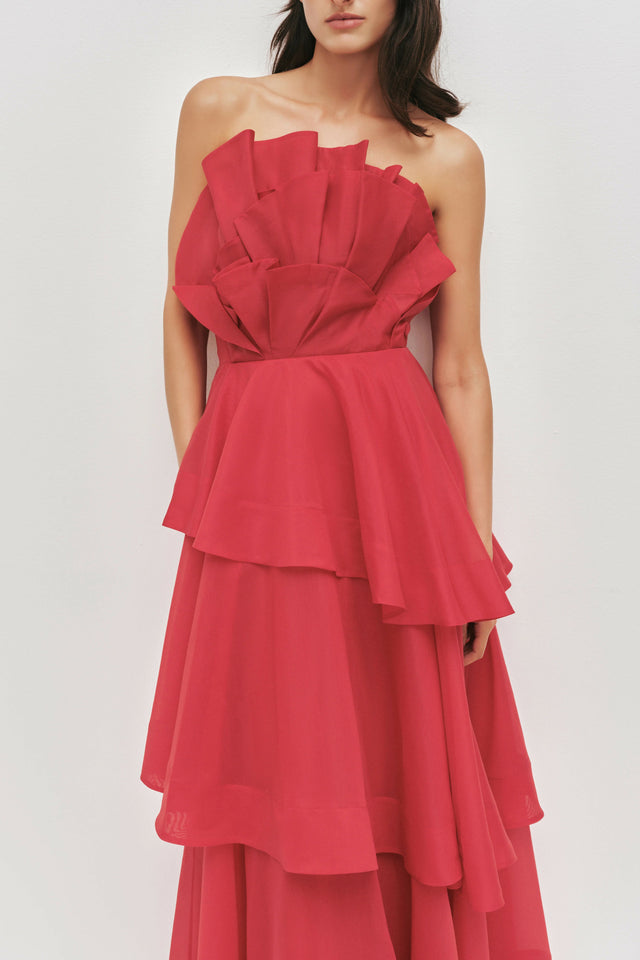 Aje Selestia Gown Scarlett Red Size 12
