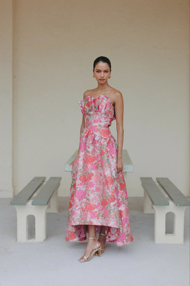 Elliatt Floralie Strapless Gown