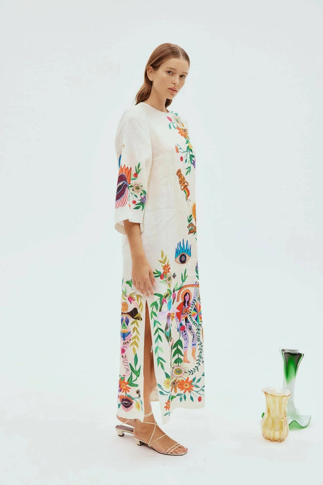 ALEMAIS Meagan Midi Dress Print