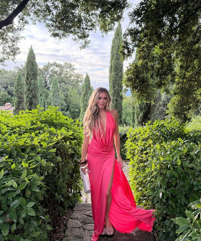 The New Arrivals Ilkyaz Ozel Tanit Maxi Dress - 6 / Pink - Dresses