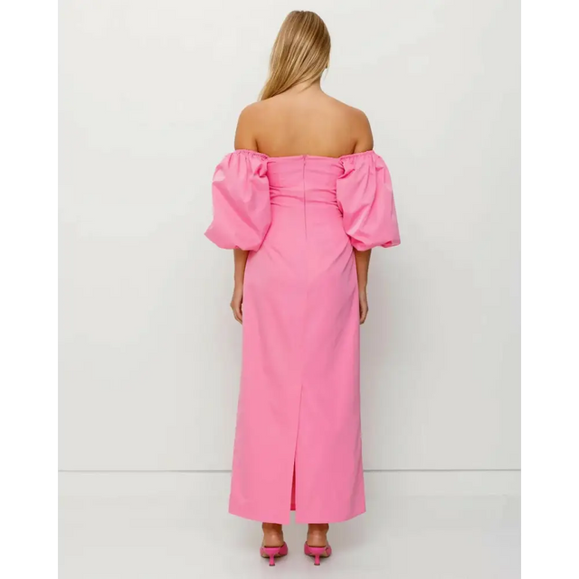 The Wolf Gang Amar Midi Dress - 10 / Pink - Dresses