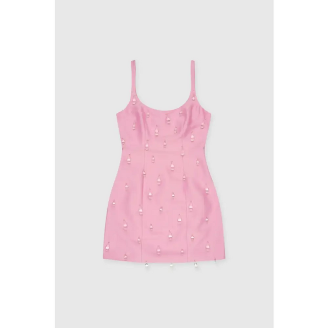 The Wolf Gang Luvia Beaded Mini Dress Pink Size S - 8 / Pink - Dresses