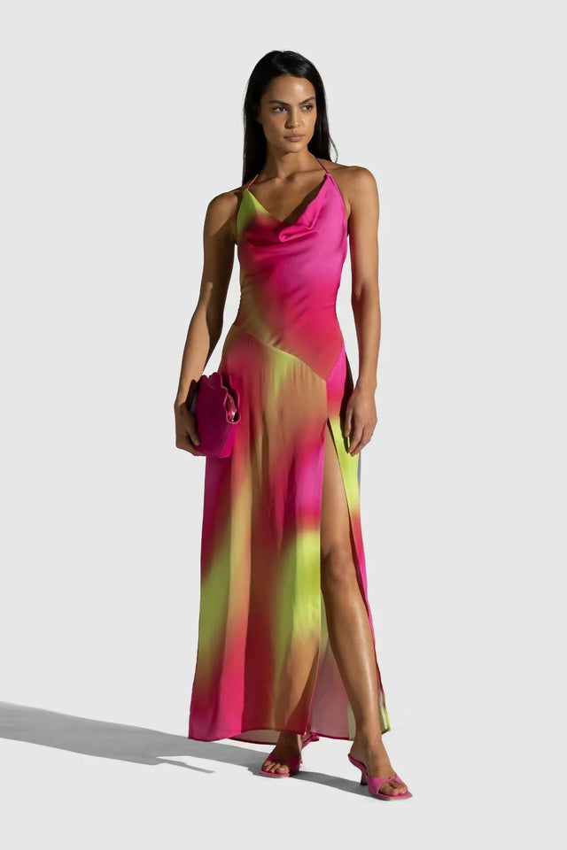 The Wolf Gang Makena Maxi Dress - 8 / Multi - Dresses