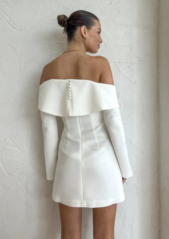 Tojha Mini Dress In Ivory - 6 / White - Dresses