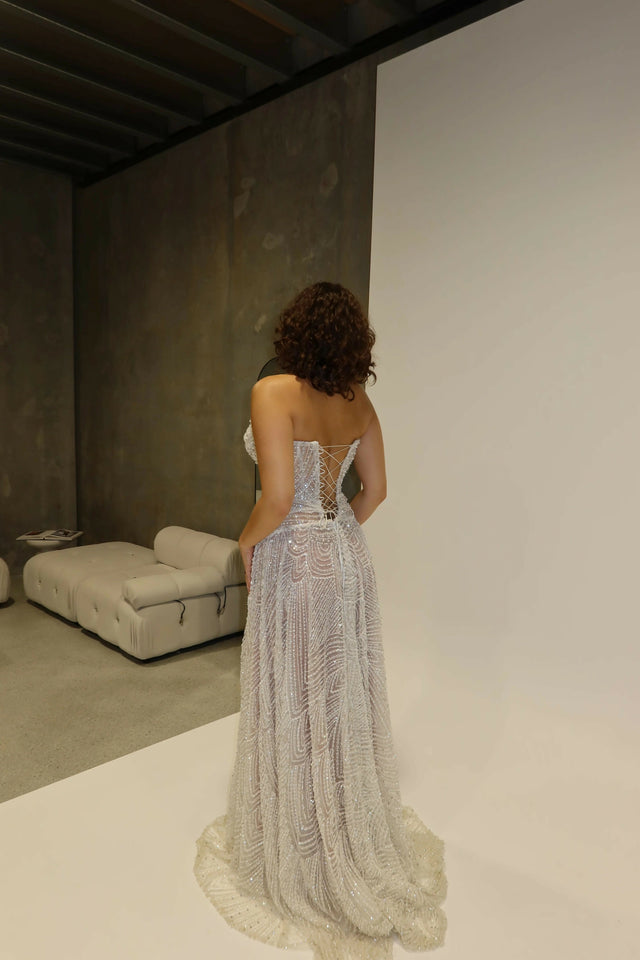 Tuscany Gown - 8 / Silver - Dresses