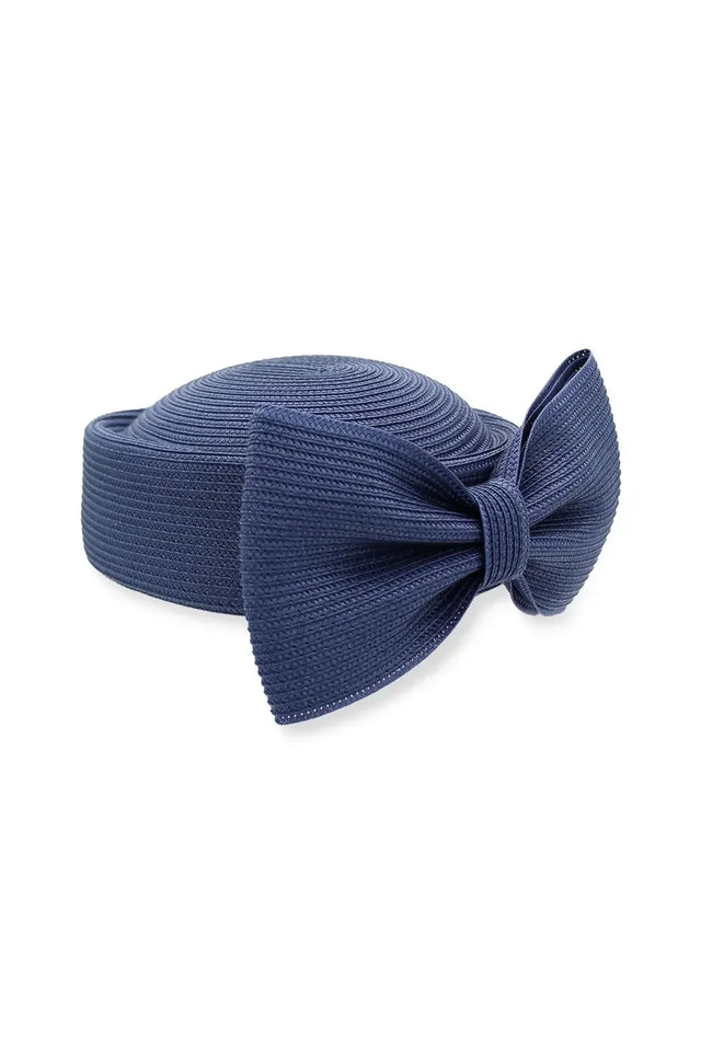 Morgan & Taylor Tara Racewear Pillbox Hat - Navy Blue