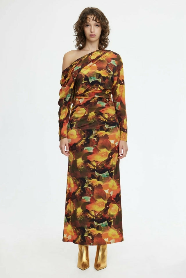 Acler Burford Midi Dress Print