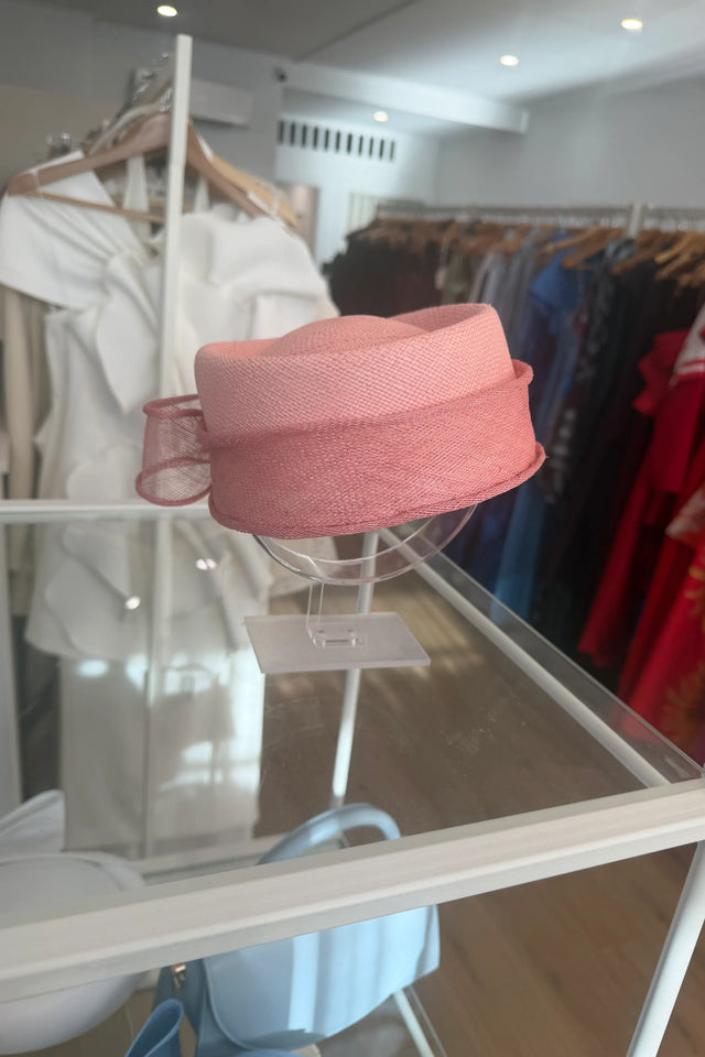 EZARAJ Straw Pillbox - Pink