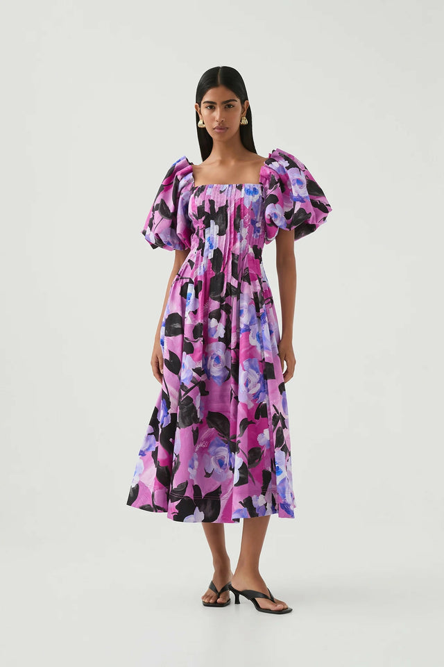 Aje Francesca Midi Dress Purple