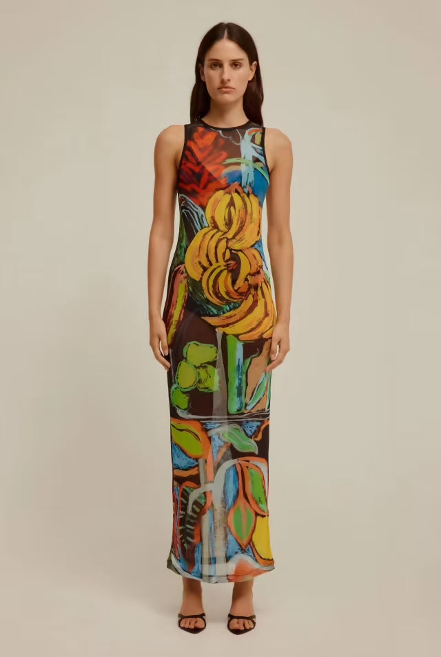 Venroy Mesh Tank Dress - 12 / Multi - Dresses