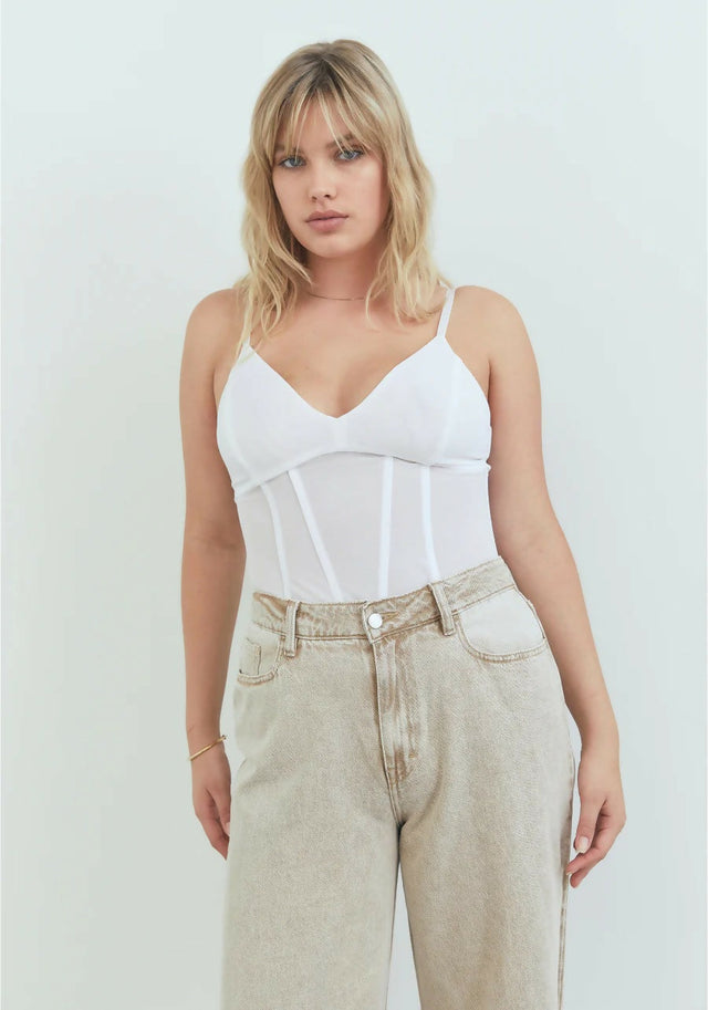 Viktoria & Woods Omega Bustier in White - 4 / White - Tops