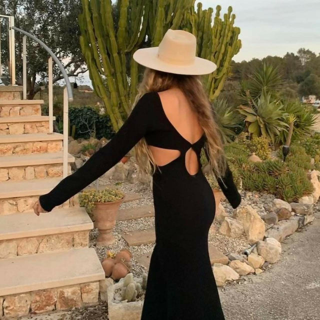 VRG GRL Vibes Are Real Knit Maxi Dress - 10 / Black - Dresses