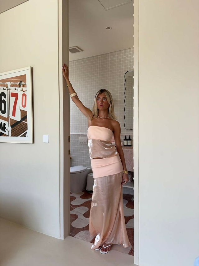 Desero Jacare Mallorca Orange Top & Skirt Set