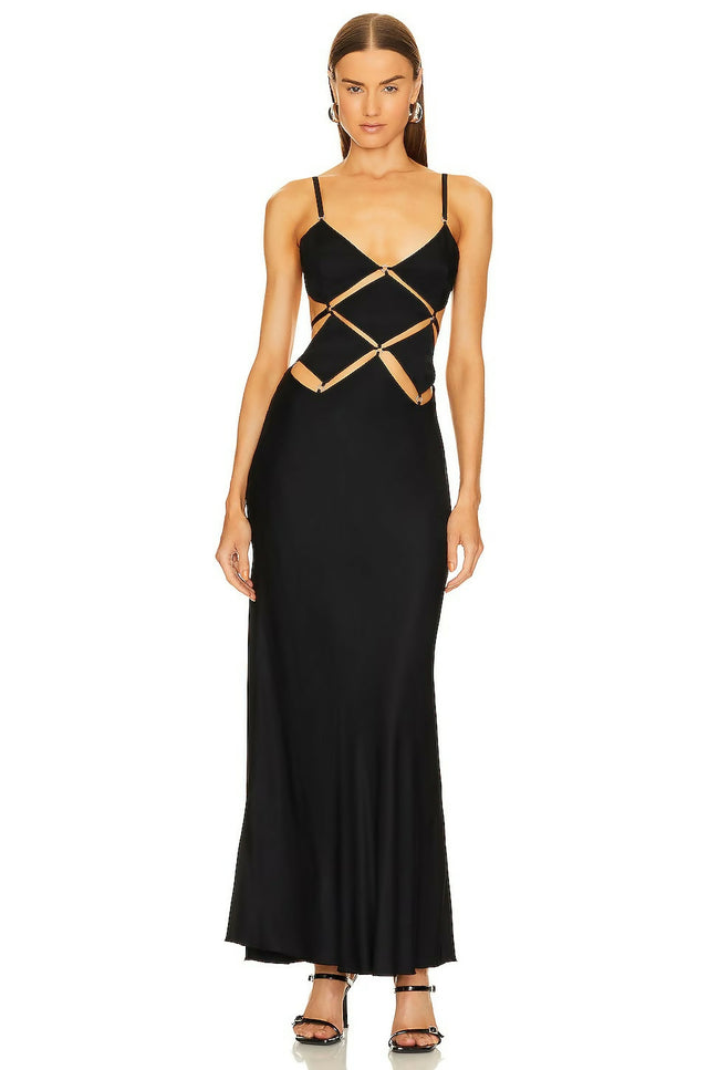 Bec & Bridge Diamond Days Strapless Cut Out Maxi Dress