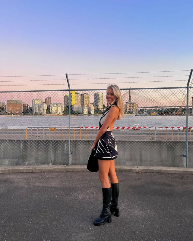 SIR Realisme Wrap Halter Mini Dress