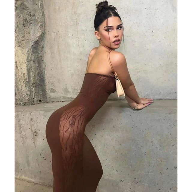 Whitefox ’Your Peace’ Midi - OS / Brown - Dresses