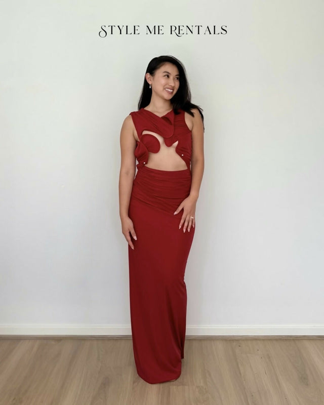 Christopher Esber Venus Tank Dress Cherry