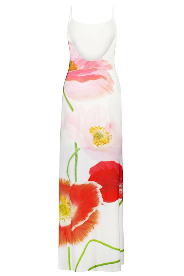 With Harper Lu Low Back Citrus Poppy Maxi Dress - Dresses