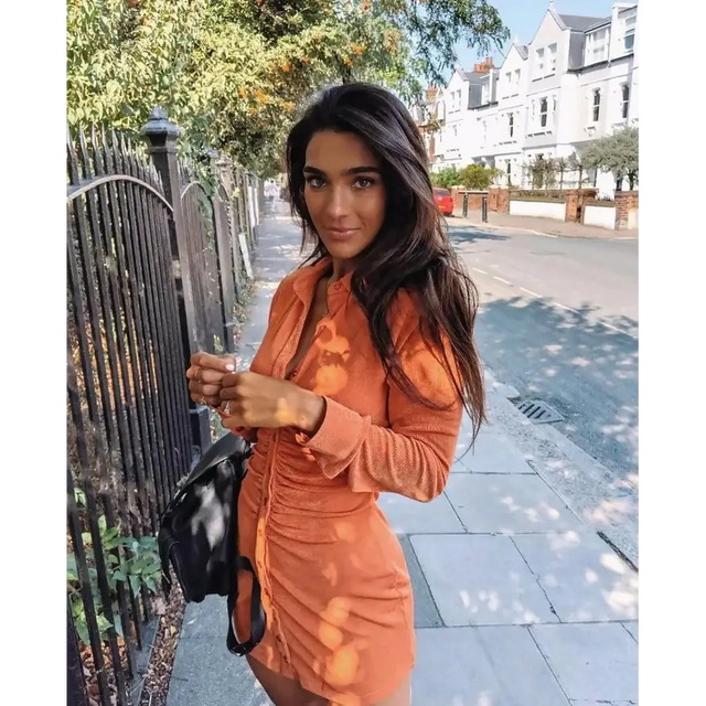 With Jéan Andy Dress - 6 / Orange - Dresses