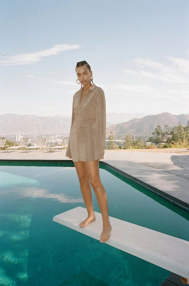 With Jean Andy Mini Latte - 6 / Brown - Dresses