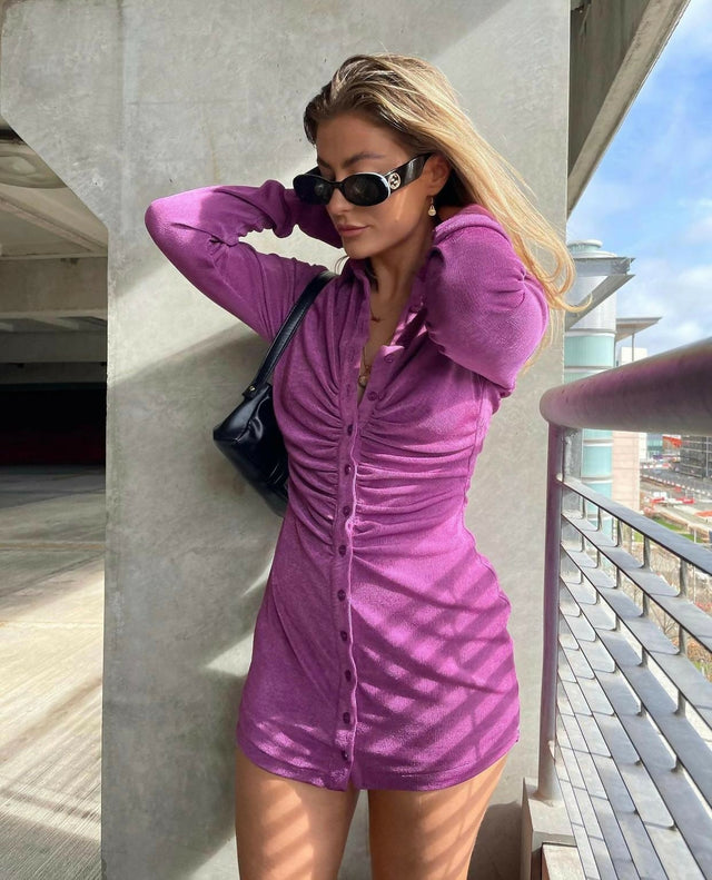 With Jean Andy Mini Purple - 8 / Purple - Dresses