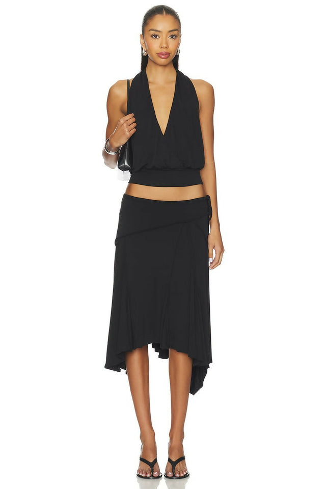 With Jean Sharni Top & Skirt Black - Outfit Sets