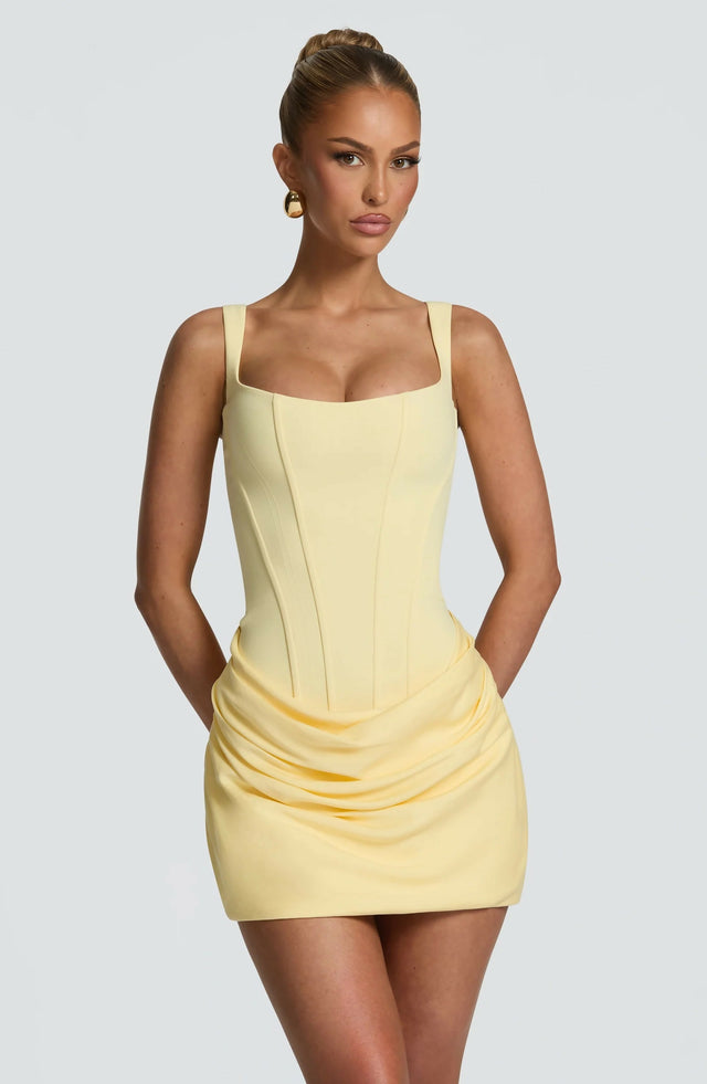 Babyboo Cornelia Mini Dress in Lemon