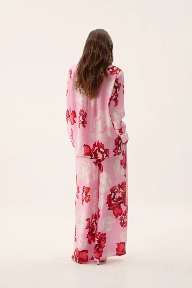 Aje Atomic Silk Shirt Size 6 and Relaxed Pants Set - Size 8