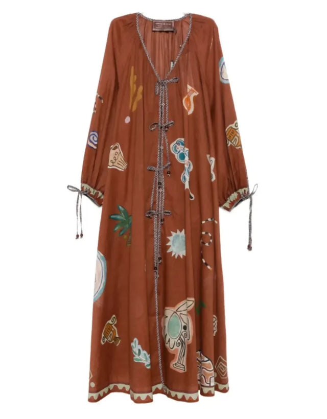 Alémais Laurence Tie Front Shirtdress
