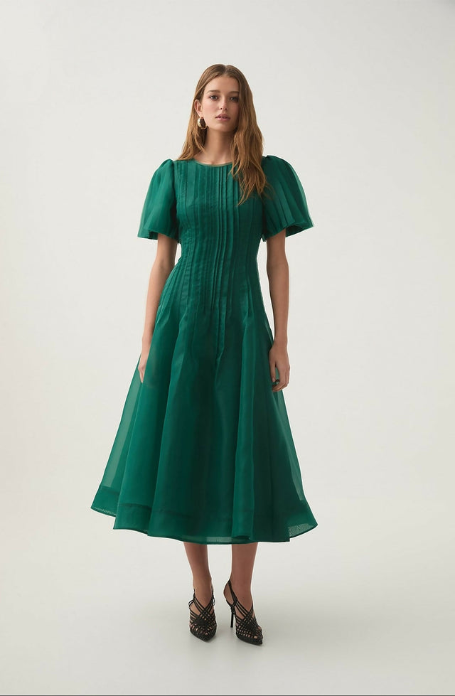 Aje Nova Pleated Midi Dress
