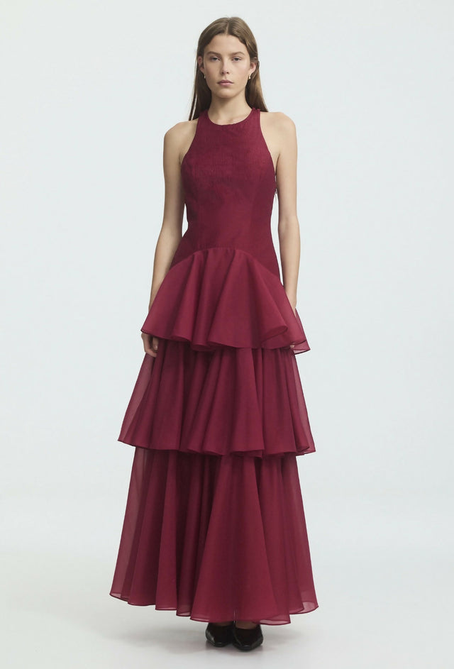 Aje Radiate Pleated Gown - size 8