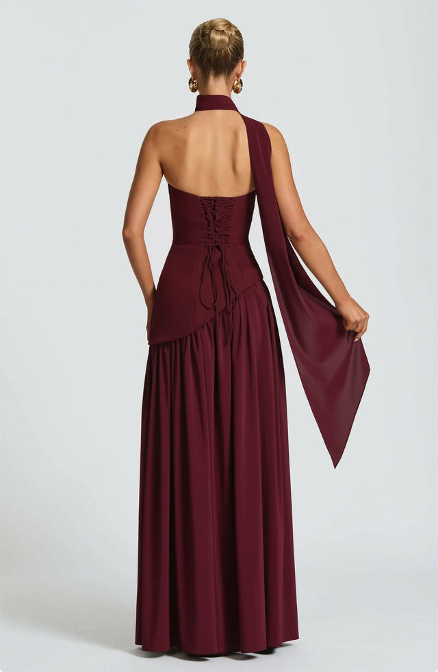 Babyboo Maliyah Maxi Dress Cherry Lacquer