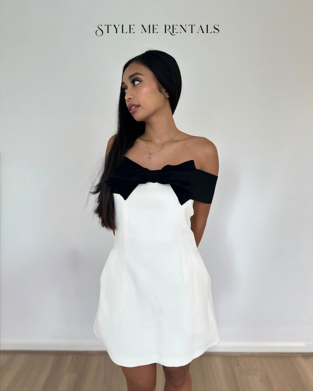 Yojani Boutique Margot Mini Dress Black and White - 8 / Multi - Dresses