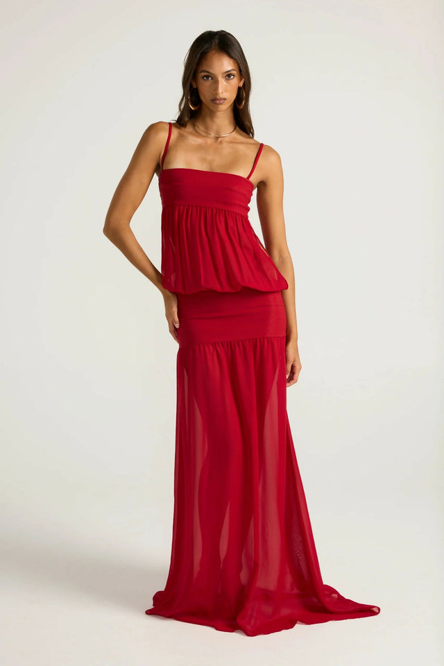 Ance Gria Romeo Gown in Cherry Red