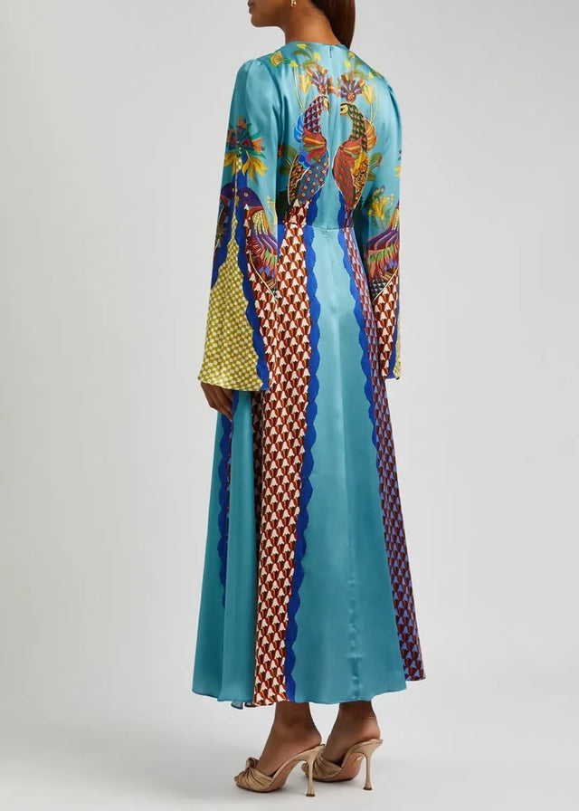 ALEMAIS Gilly Flare Sleeve Dress Multi