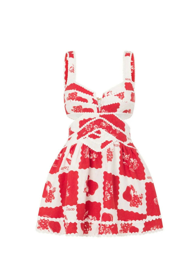 Zaco Nashi Dress - Pear Blossom - 6 / Red - Dresses