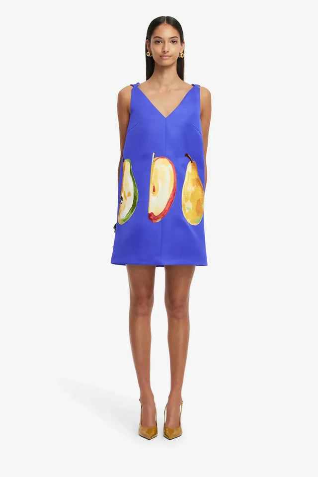 Leo Lin Taylor Embroidered Mini Dress - Pear Print