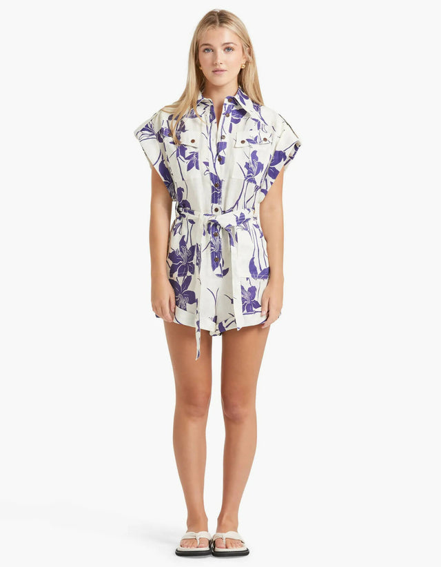 Zimmermann Acadian Cuffed Playsuit - Playsuits