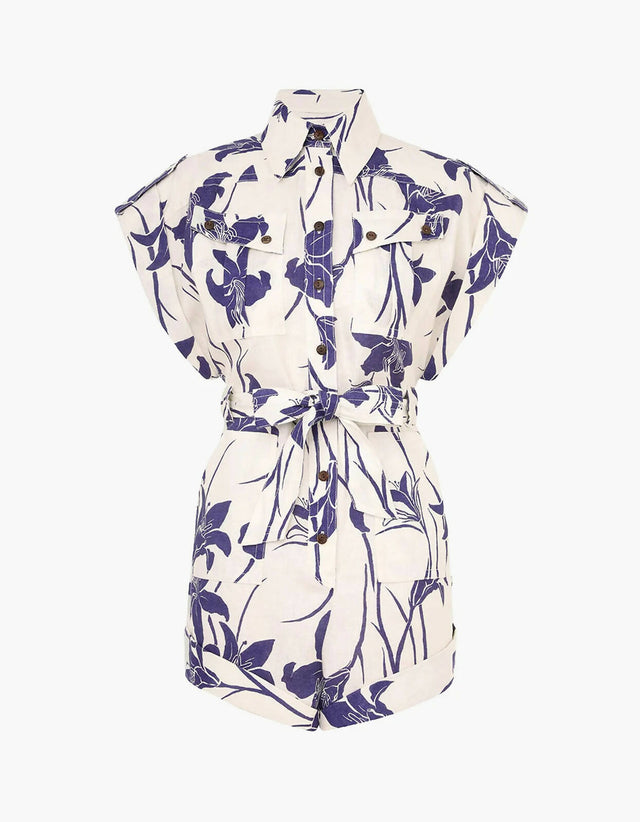 Zimmermann Acadian Cuffed Playsuit - Playsuits
