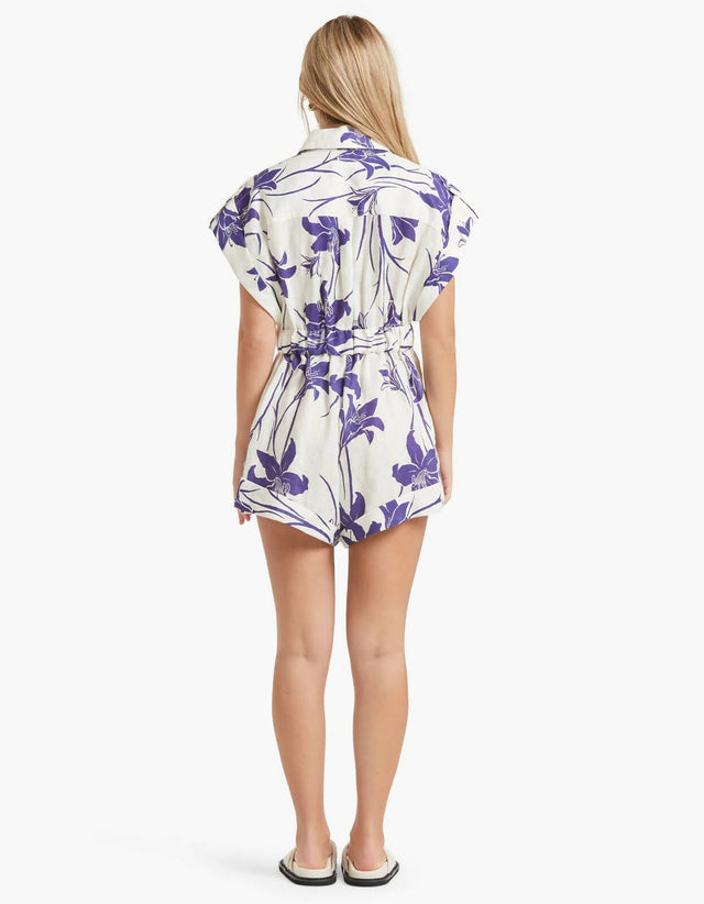 Zimmermann Acadian Cuffed Playsuit - Playsuits