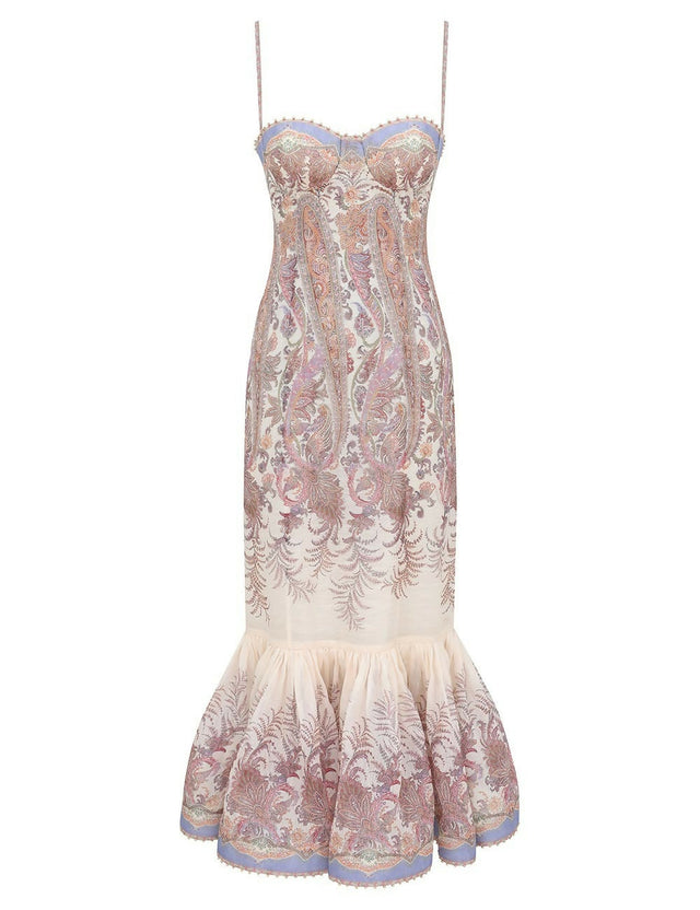 Zimmermann Alchemy Gown Dress Cream Paisley Size / AU 8 - 8 / Print - Dresses