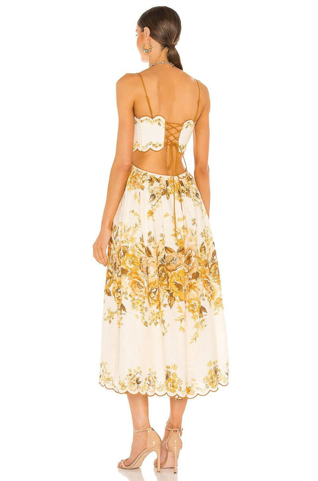 Zimmermann - Zimmermann Aliane Scallop Midi Dress