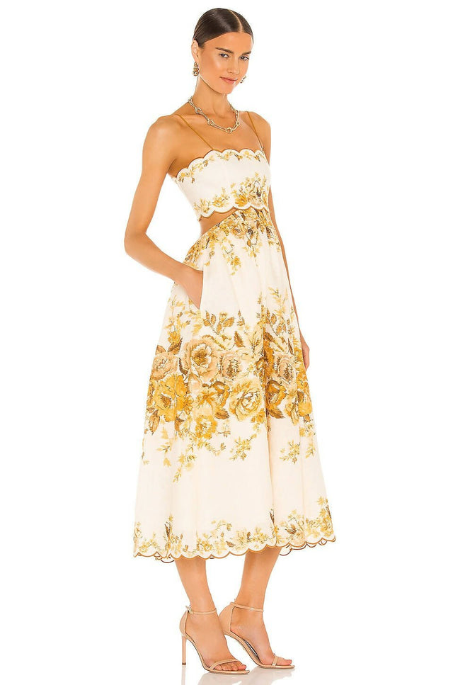 Zimmermann - Zimmermann Aliane Scallop Midi Dress