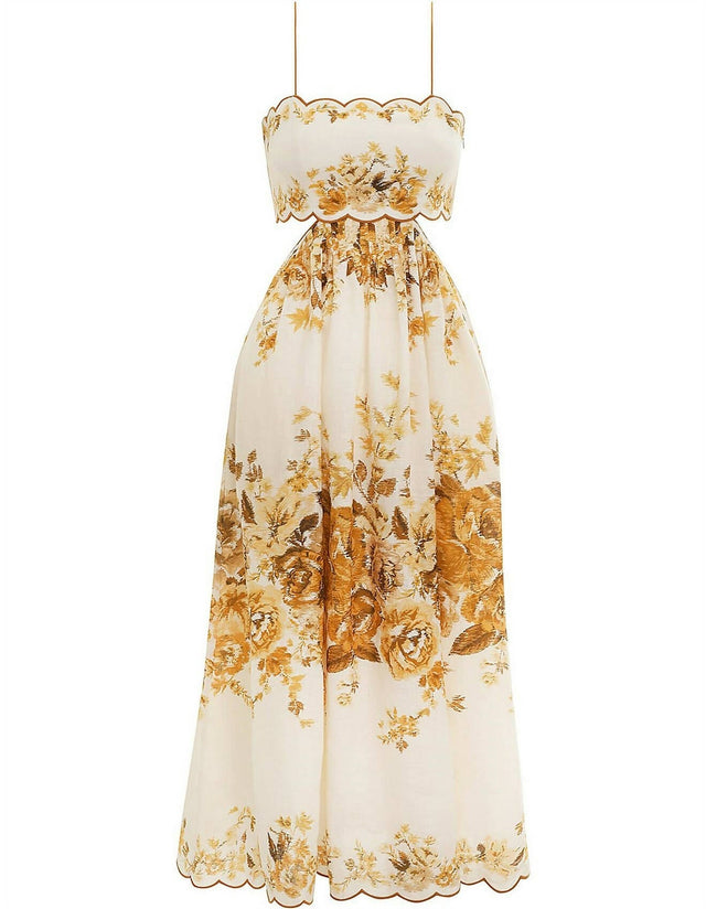 Zimmermann - Zimmermann Aliane Scallop Midi Dress