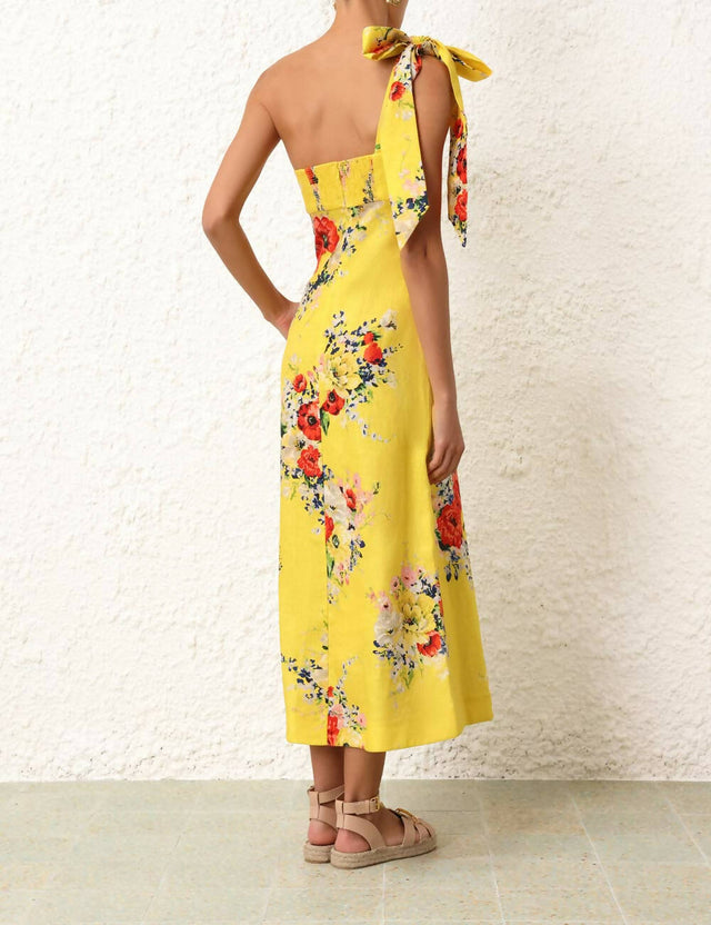Zimmermann Alight Asymmetric Midi Dress - Dresses