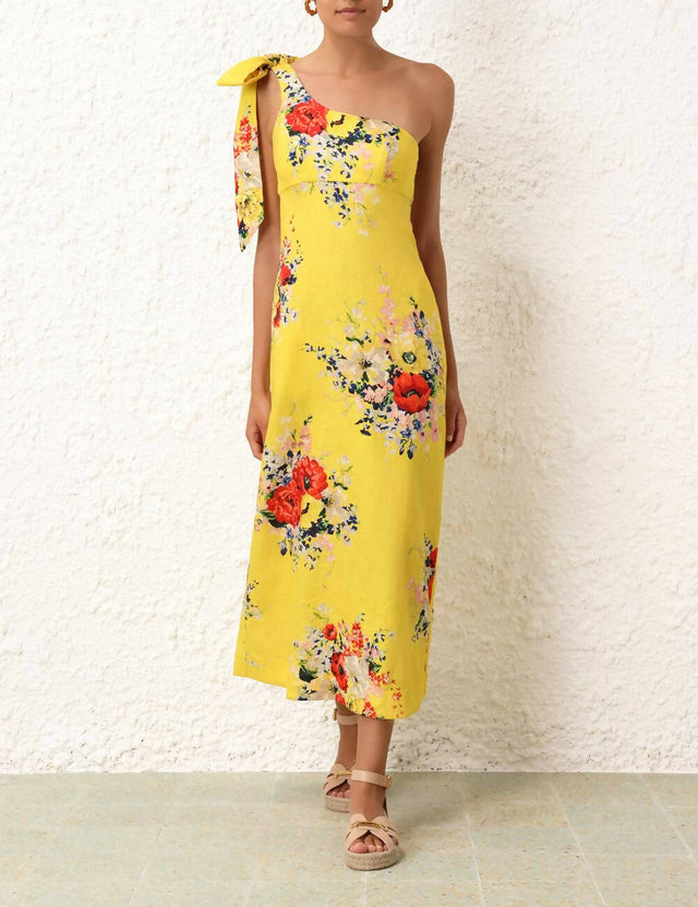 Zimmermann Alight Asymmetric Midi Dress - Dresses